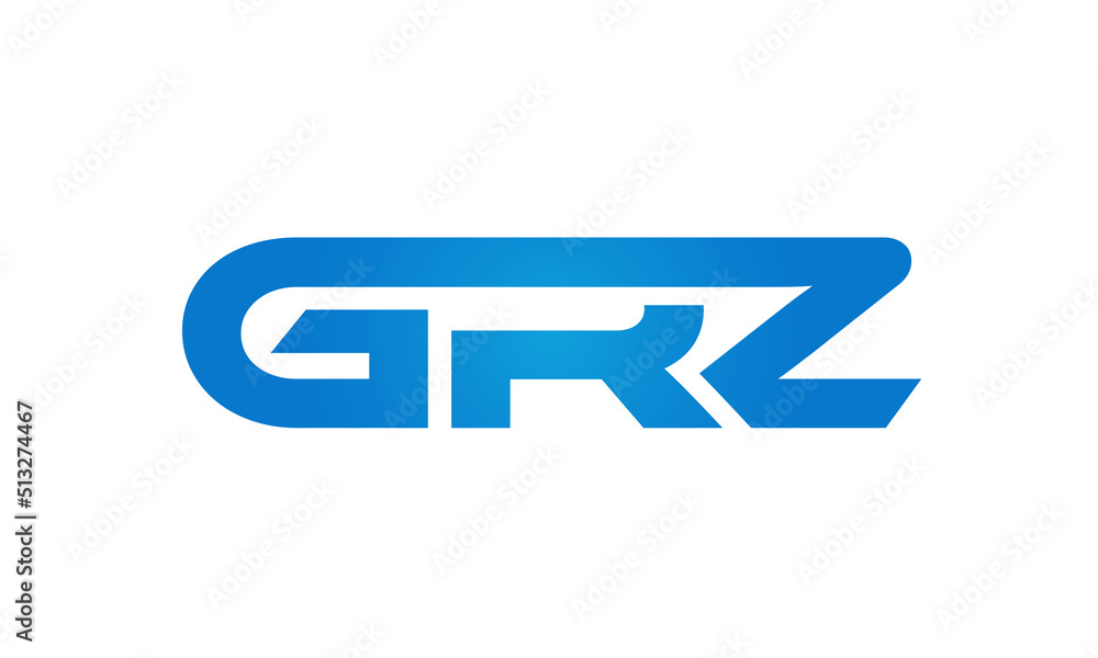 GRZ letters Joined logo design connect letters with chin logo logotype icon concept GRZ letters Joined logo design connect letters with chin logo logotype icon concept