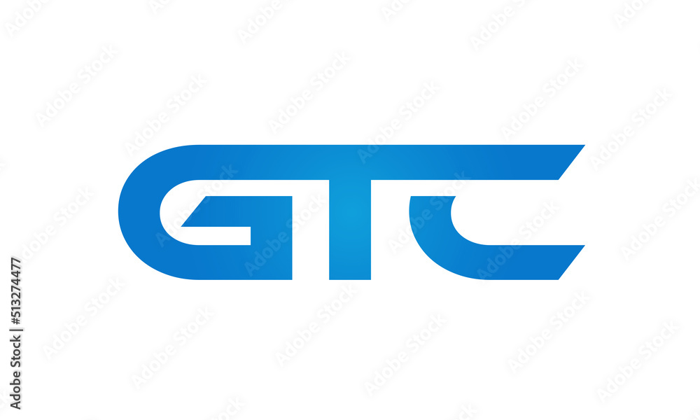 GTC letters Joined logo design connect letters with chin logo logotype icon concept GTC letters Joined logo design connect letters with chin logo logotype icon concept