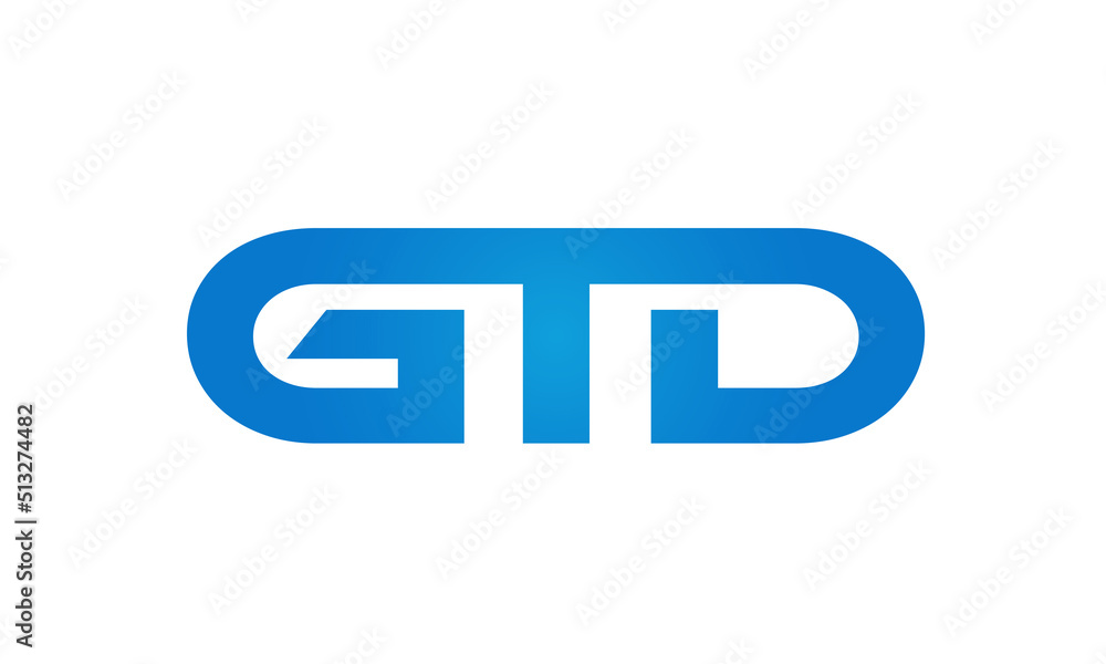 GTD letters Joined logo design connect letters with chin logo logotype icon concept GTD letters Joined logo design connect letters with chin logo logotype icon concept