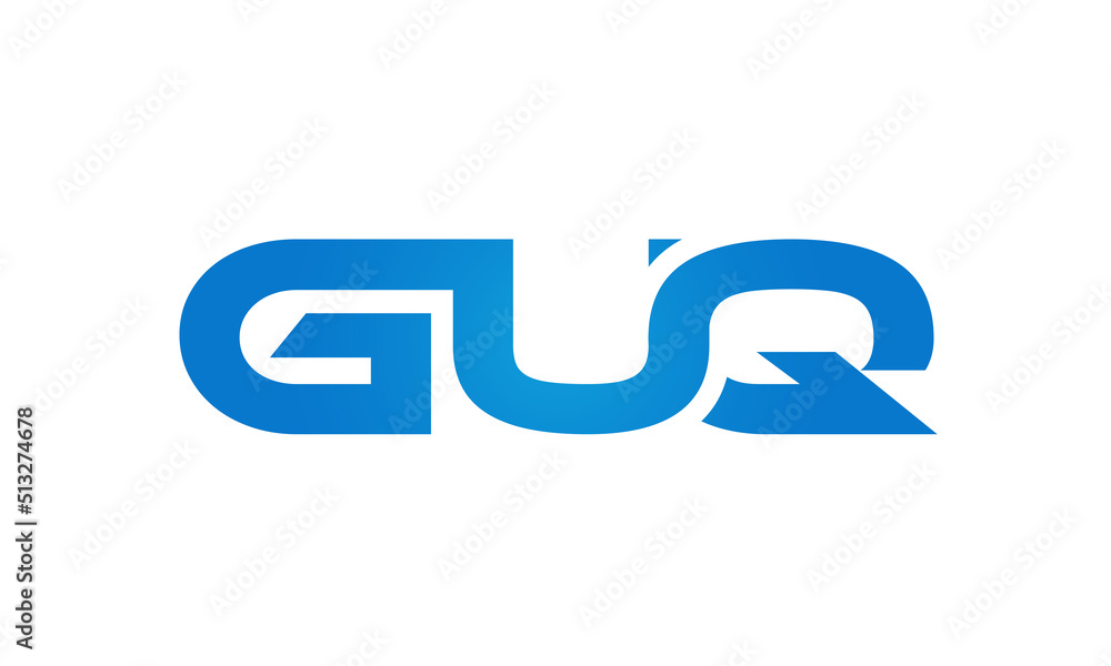 GUQ letters Joined logo design connect letters with chin logo logotype icon concept GUQ letters Joined logo design connect letters with chin logo logotype icon concept