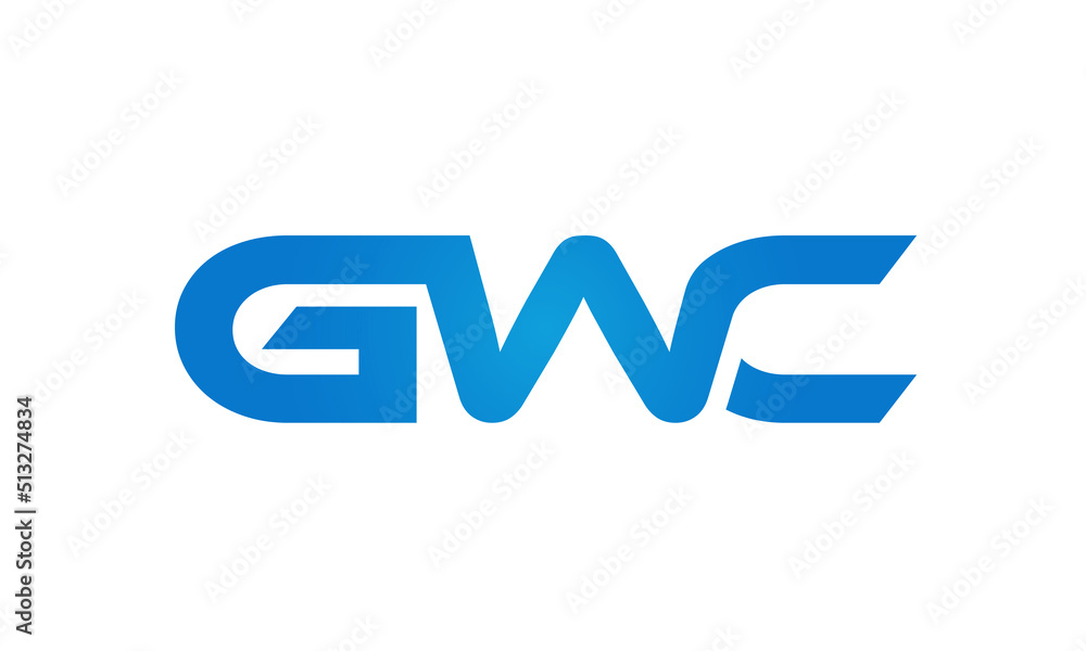 GWC letters Joined logo design connect letters with chin logo logotype icon concept GWC letters Joined logo design connect letters with chin logo logotype icon concept