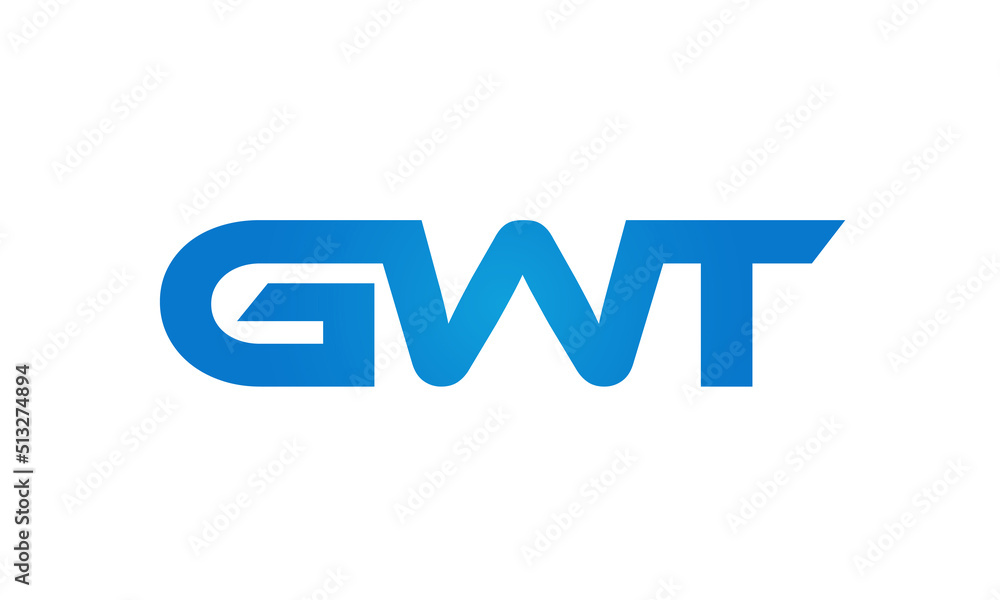 GWT letters Joined logo design connect letters with chin logo logotype icon concept GWT letters Joined logo design connect letters with chin logo logotype icon concept