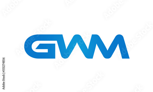 GWM letters Joined logo design connect letters with chin logo logotype icon concept