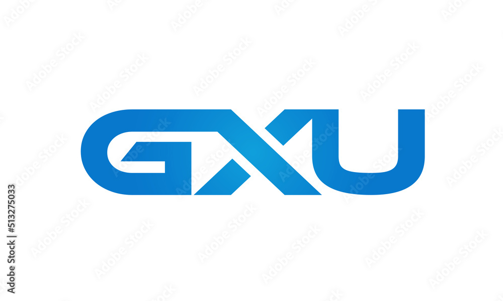 GXU letters Joined logo design connect letters with chin logo logotype icon concept GXU letters Joined logo design connect letters with chin logo logotype icon concept