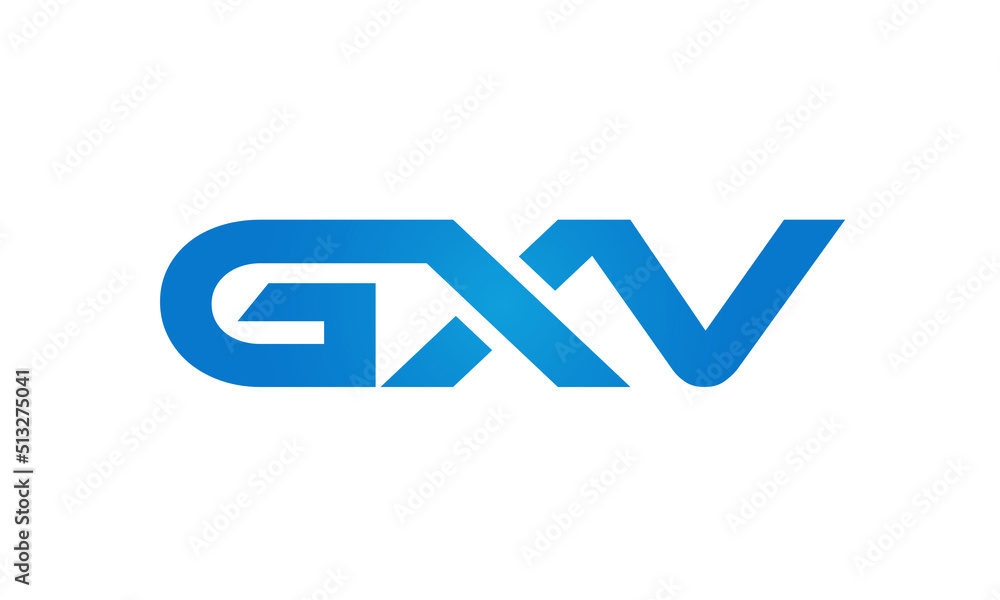 GXV letters Joined logo design connect letters with chin logo logotype icon concept GXV letters Joined logo design connect letters with chin logo logotype icon concept