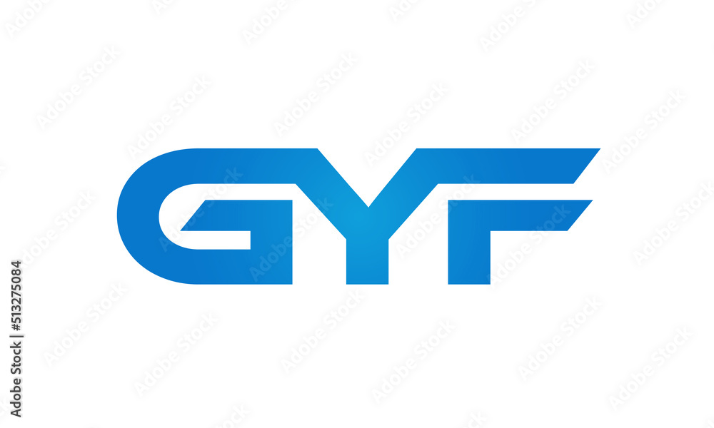 GYF letters Joined logo design connect letters with chin logo logotype icon concept GYF letters Joined logo design connect letters with chin logo logotype icon concept