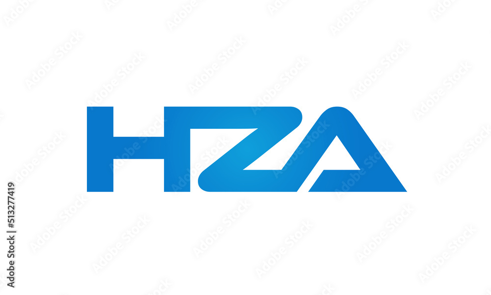 HZA letters Joined logo design connect letters with chin logo logotype icon concept HZA letters Joined logo design connect letters with chin logo logotype icon concept