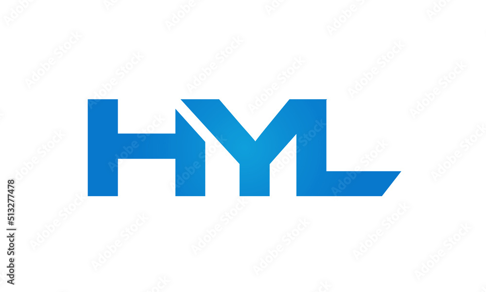 HYL letters Joined logo design connect letters with chin logo logotype icon concept HYL letters Joined logo design connect letters with chin logo logotype icon concept