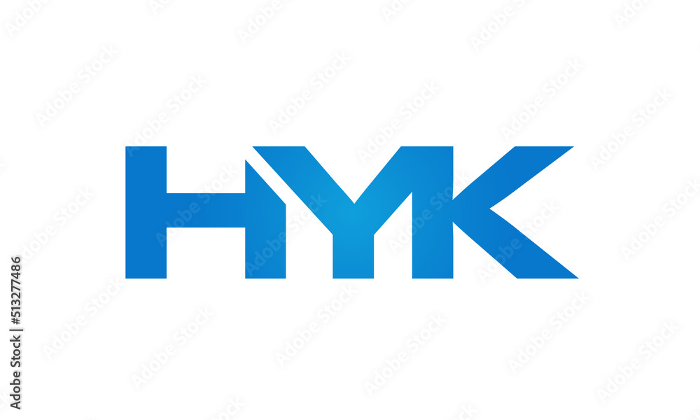 HYK letters Joined logo design connect letters with chin logo logotype icon concept