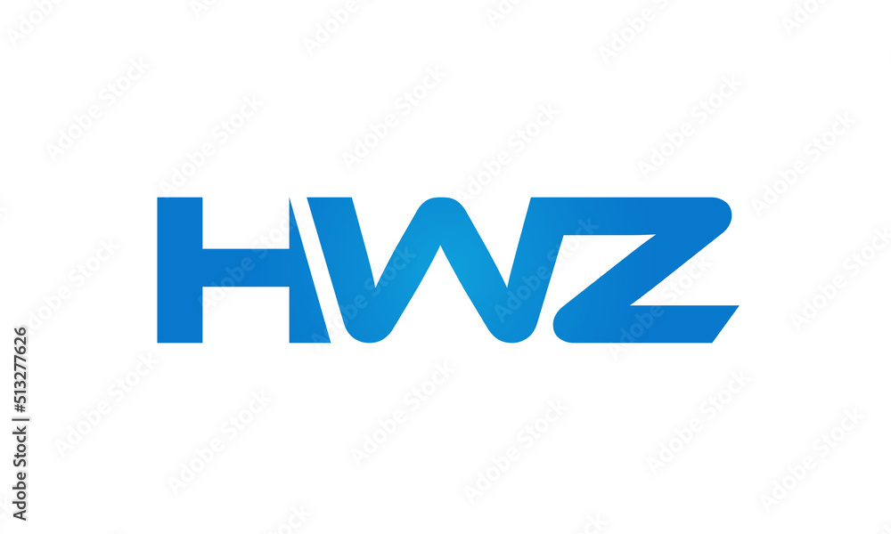 HWZ letters Joined logo design connect letters with chin logo logotype icon concept HWZ letters Joined logo design connect letters with chin logo logotype icon concept