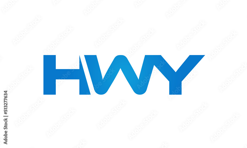 HWY letters Joined logo design connect letters with chin logo logotype icon concept HWY letters Joined logo design connect letters with chin logo logotype icon concept