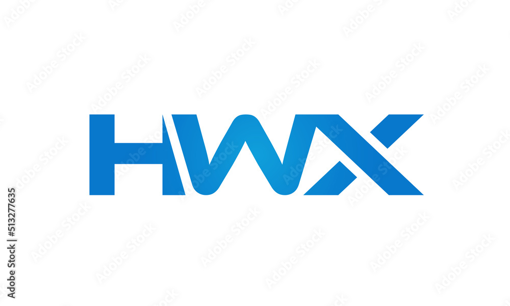 HWX letters Joined logo design connect letters with chin logo logotype icon concept HWX letters Joined logo design connect letters with chin logo logotype icon concept