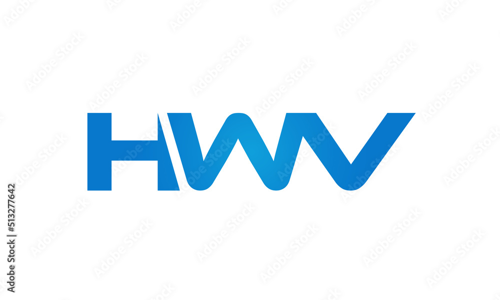 HWV letters Joined logo design connect letters with chin logo logotype icon concept HWV letters Joined logo design connect letters with chin logo logotype icon concept