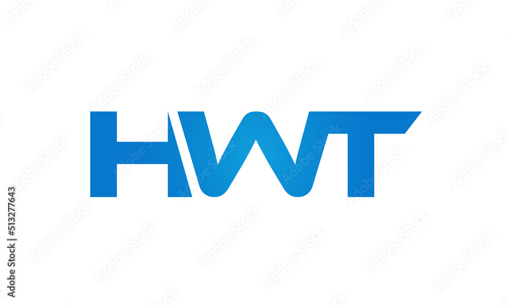 HWT letters Joined logo design connect letters with chin logo logotype icon concept