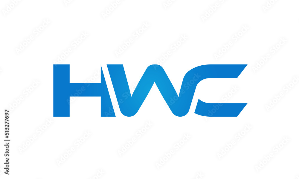 HWC letters Joined logo design connect letters with chin logo logotype icon concept HWC letters Joined logo design connect letters with chin logo logotype icon concept