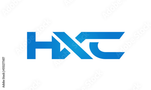 HXC letters Joined logo design connect letters with chin logo logotype icon concept