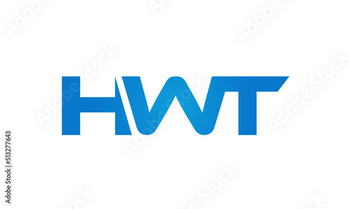 HWT letters Joined logo design connect letters with chin logo logotype icon concept photo