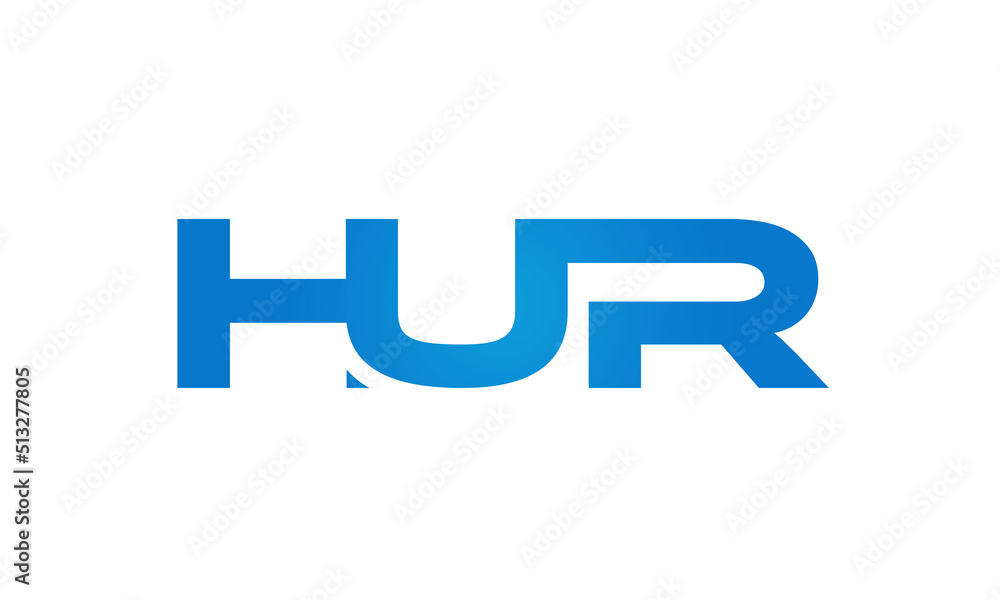 HUR letters Joined logo design connect letters with chin logo logotype icon concept HUR letters Joined logo design connect letters with chin logo logotype icon concept