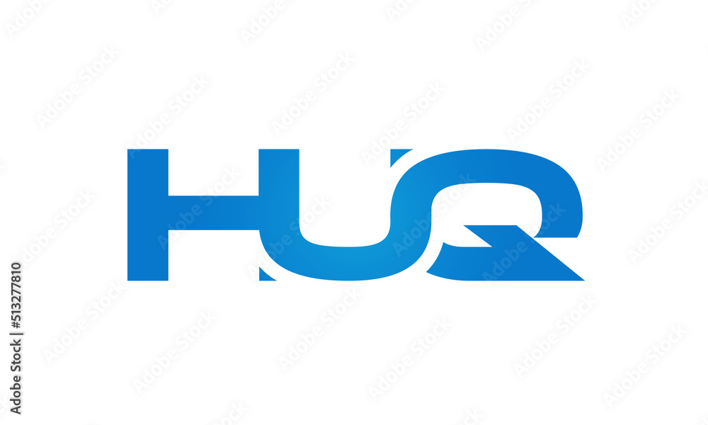 HUQ letters Joined logo design connect letters with chin logo logotype icon concept HUQ letters Joined logo design connect letters with chin logo logotype icon concept