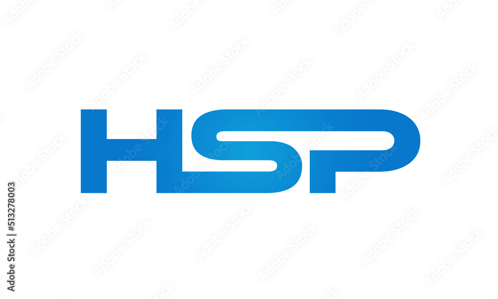 HSP letters Joined logo design connect letters with chin logo logotype icon concept HSP letters Joined logo design connect letters with chin logo logotype icon concept