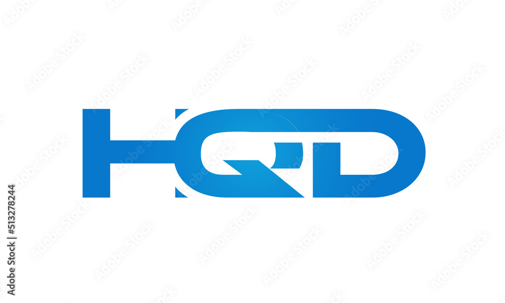 HQD letters Joined logo design connect letters with chin logo logotype icon concept HQD letters Joined logo design connect letters with chin logo logotype icon concept