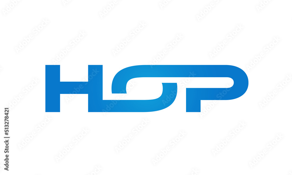 HOP letters Joined logo design connect letters with chin logo logotype icon concept HOP letters Joined logo design connect letters with chin logo logotype icon concept