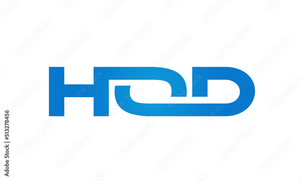 HOD letters Joined logo design connect letters with chin logo logotype icon concept HOD letters Joined logo design connect letters with chin logo logotype icon concept