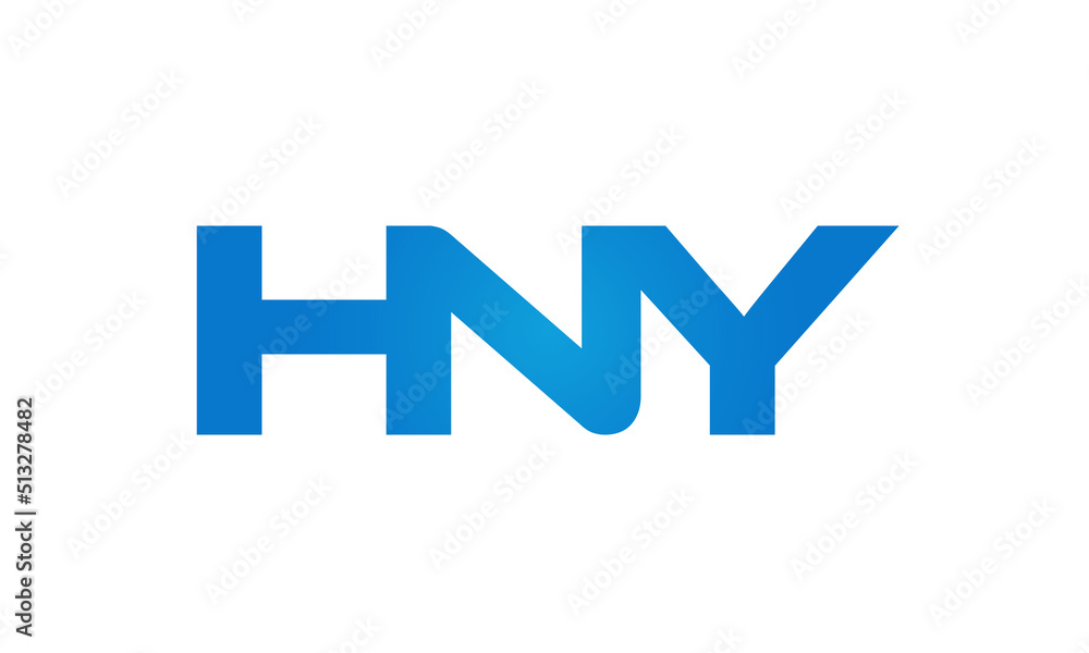 HNY letters Joined logo design connect letters with chin logo logotype icon concept HNY letters Joined logo design connect letters with chin logo logotype icon concept