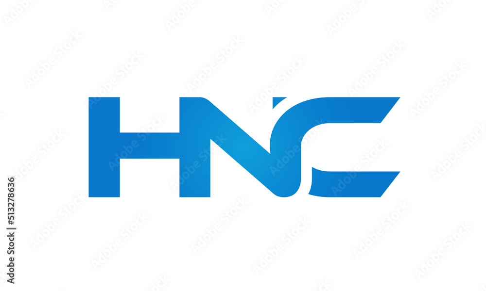 HNC letters Joined logo design connect letters with chin logo logotype icon concept HNC letters Joined logo design connect letters with chin logo logotype icon concept