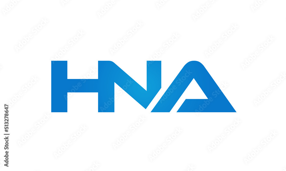 HNA letters Joined logo design connect letters with chin logo logotype icon concept HNA letters Joined logo design connect letters with chin logo logotype icon concept