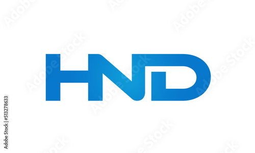 HND letters Joined logo design connect letters with chin logo logotype icon concept