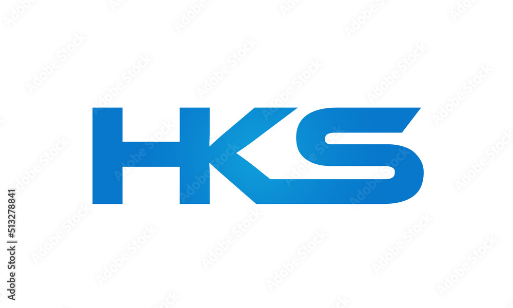 HKS letters Joined logo design connect letters with chin logo logotype icon concept HKS letters Joined logo design connect letters with chin logo logotype icon concept