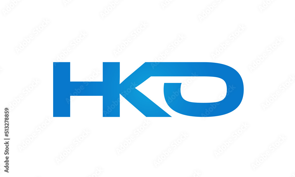 HKO letters Joined logo design connect letters with chin logo logotype icon concept HKO letters Joined logo design connect letters with chin logo logotype icon concept