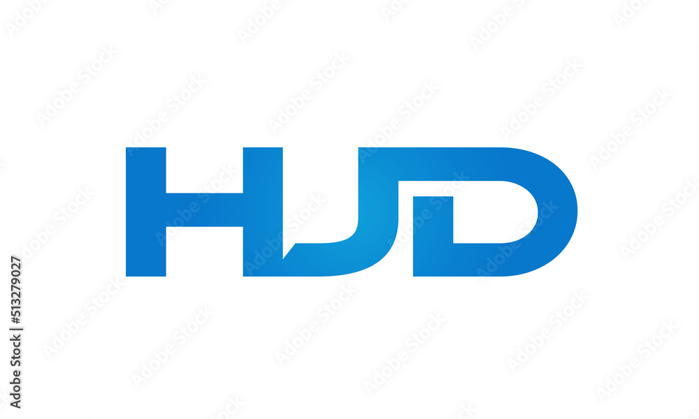 HJD letters Joined logo design connect letters with chin logo logotype icon concept HJD letters Joined logo design connect letters with chin logo logotype icon concept