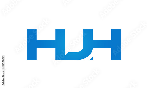HJH letters Joined logo design connect letters with chin logo logotype icon concept