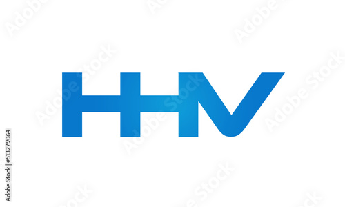 HHV letters Joined logo design connect letters with chin logo logotype icon concept