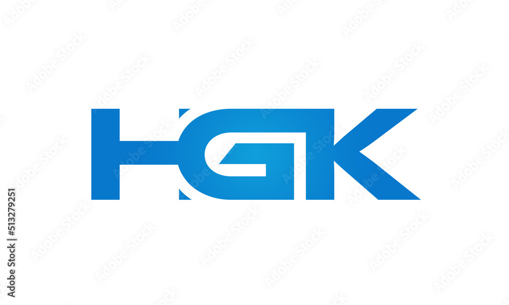 HGK letters Joined logo design connect letters with chin logo logotype icon concept HGK letters Joined logo design connect letters with chin logo logotype icon concept