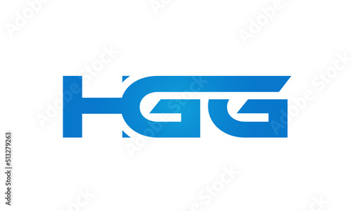 HGG letters Joined logo design connect letters with chin logo logotype icon concept photo