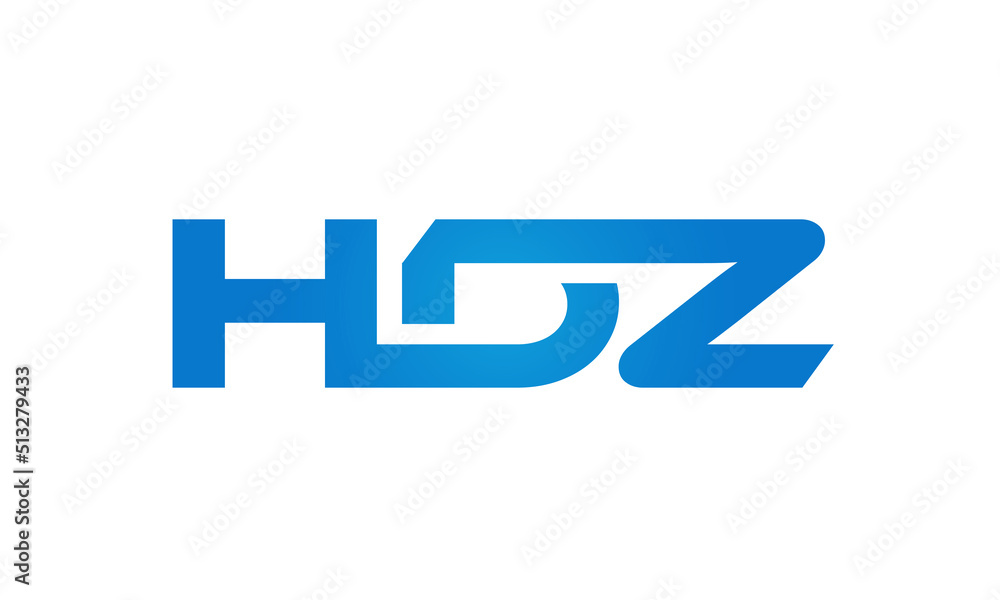 HDZ letters Joined logo design connect letters with chin logo logotype icon concept HDZ letters Joined logo design connect letters with chin logo logotype icon concept