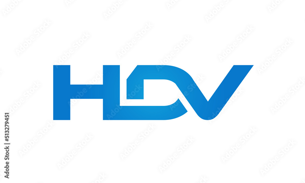 HDV letters Joined logo design connect letters with chin logo logotype icon concept HDV letters Joined logo design connect letters with chin logo logotype icon concept