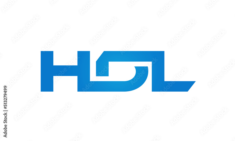HDL letters Joined logo design connect letters with chin logo logotype icon concept HDL letters Joined logo design connect letters with chin logo logotype icon concept