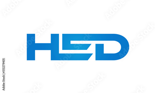 HED letters Joined logo design connect letters with chin logo logotype icon concept © PIARA KHATUN