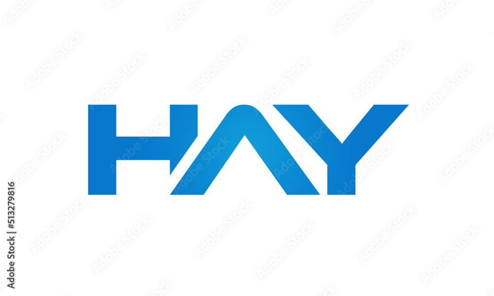 HAY letters Joined logo design connect letters with chin logo logotype icon concept HAY letters Joined logo design connect letters with chin logo logotype icon concept