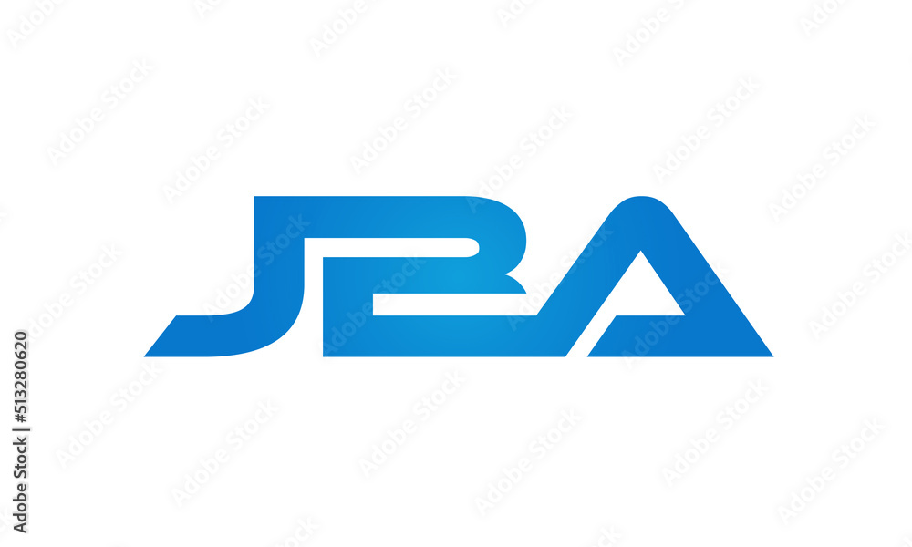 JBA letters Joined logo design connect letters with chin logo logotype icon concept JBA letters Joined logo design connect letters with chin logo logotype icon concept