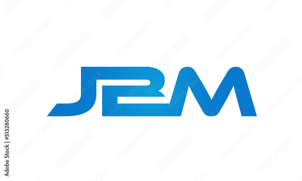 JBM letters Joined logo design connect letters with chin logo logotype icon concept JBM letters Joined logo design connect letters with chin logo logotype icon concept