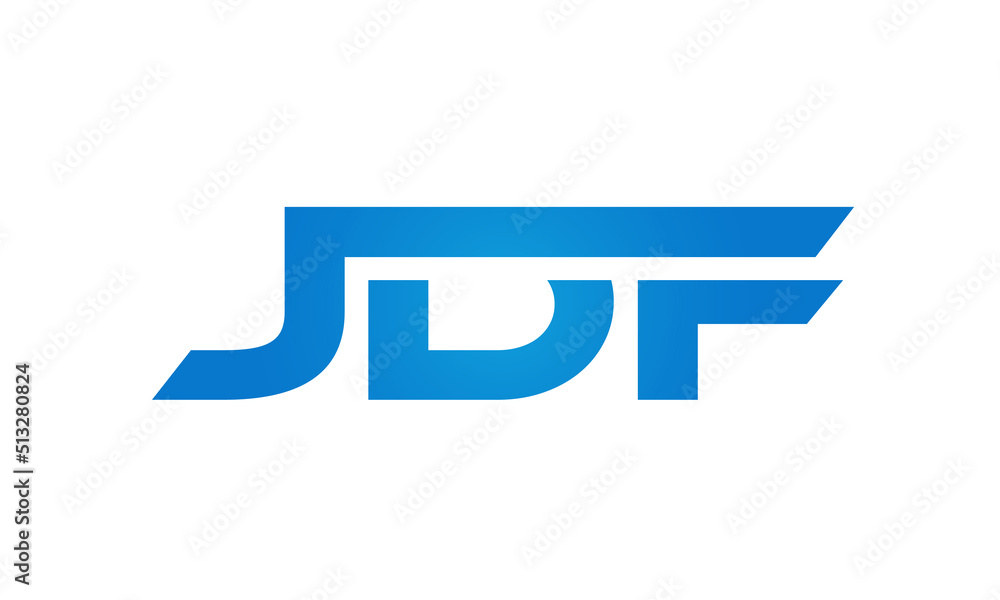 JDF letters Joined logo design connect letters with chin logo logotype icon concept JDF letters Joined logo design connect letters with chin logo logotype icon concept