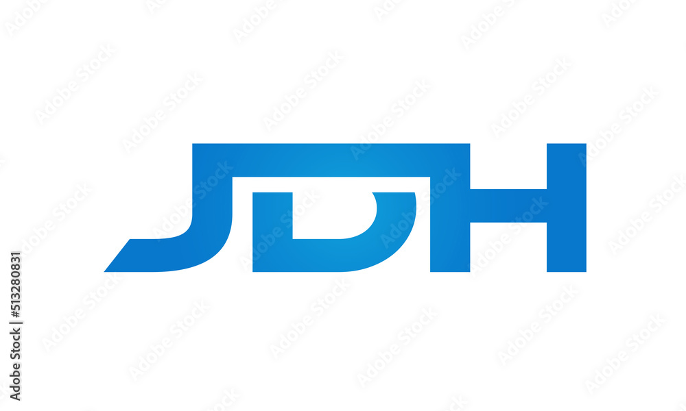 JDH letters Joined logo design connect letters with chin logo logotype icon concept JDH letters Joined logo design connect letters with chin logo logotype icon concept