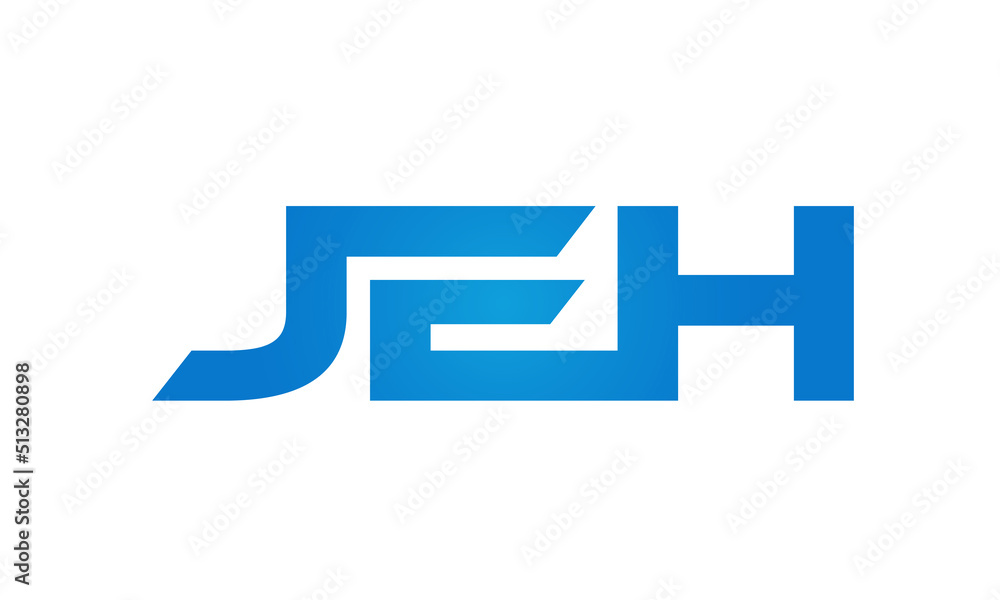 JEH letters Joined logo design connect letters with chin logo logotype icon concept JEH letters Joined logo design connect letters with chin logo logotype icon concept