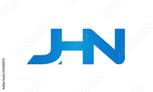 JHN letters Joined logo design connect letters with chin logo logotype icon concept © PIARA KHATUN