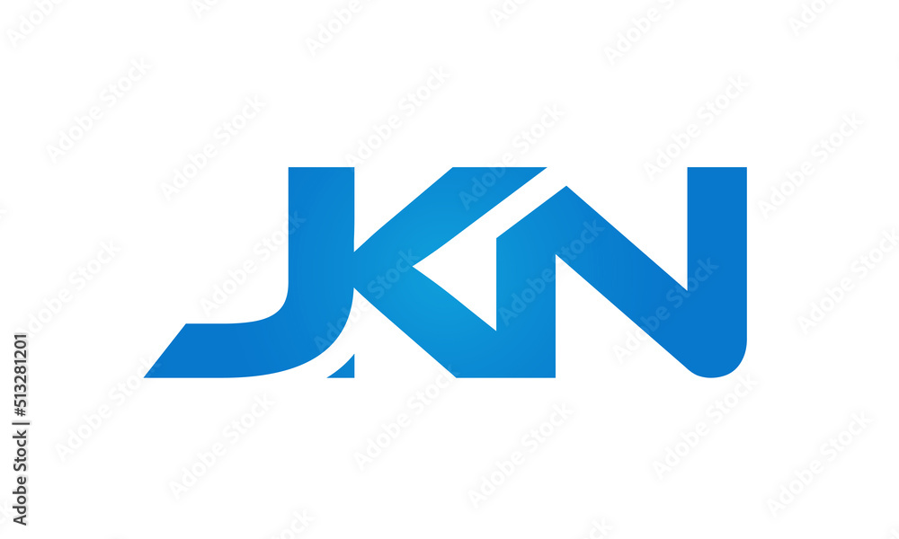 JKN letters Joined logo design connect letters with chin logo logotype icon concept JKN letters Joined logo design connect letters with chin logo logotype icon concept